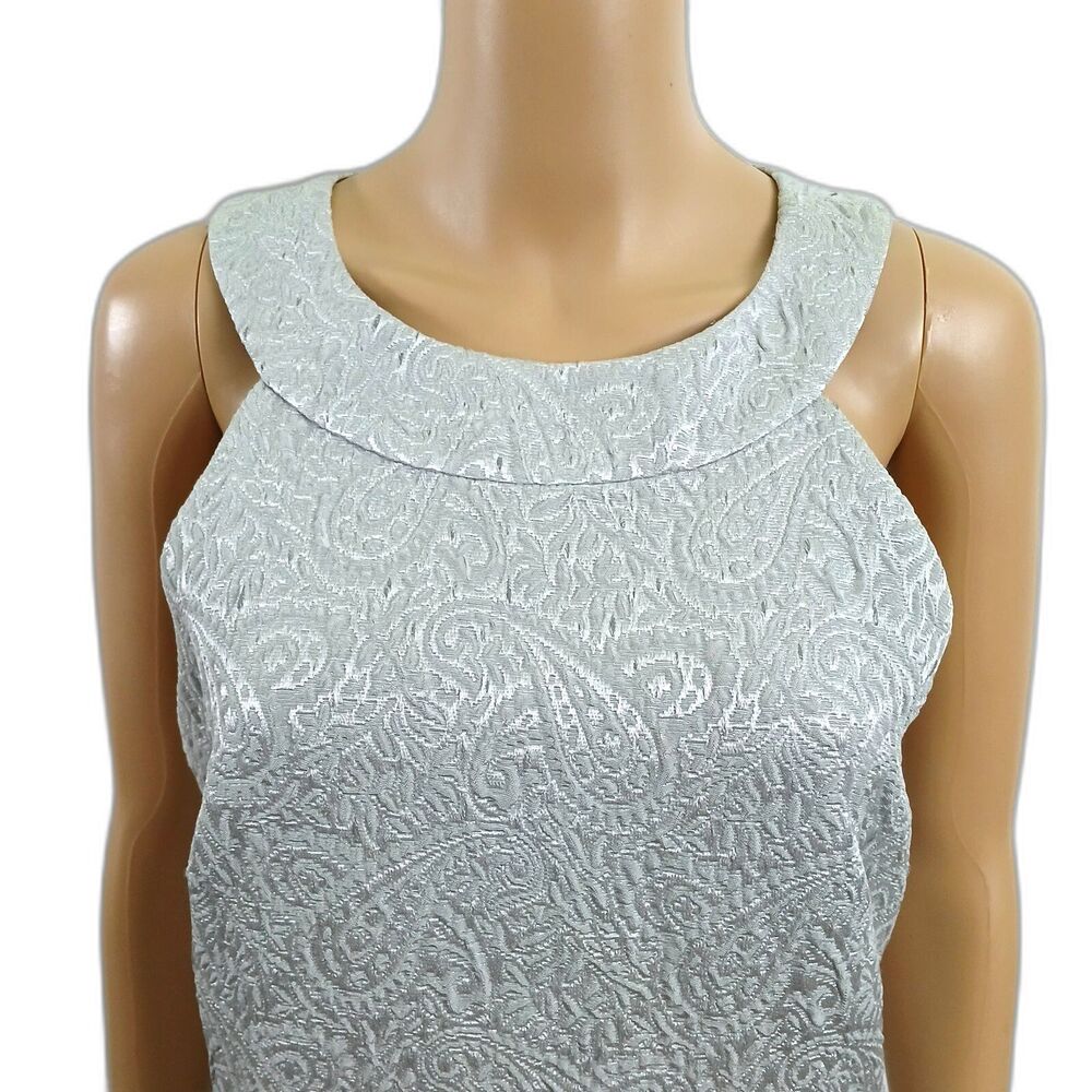 ABS Paisley Textured Dress Work Office Cocktail Party Women's Size 10 - Picture 4 of 7